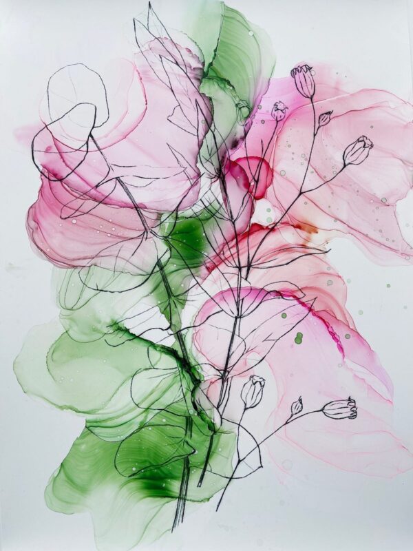 Ink Art Coloring Set Sommerblumen