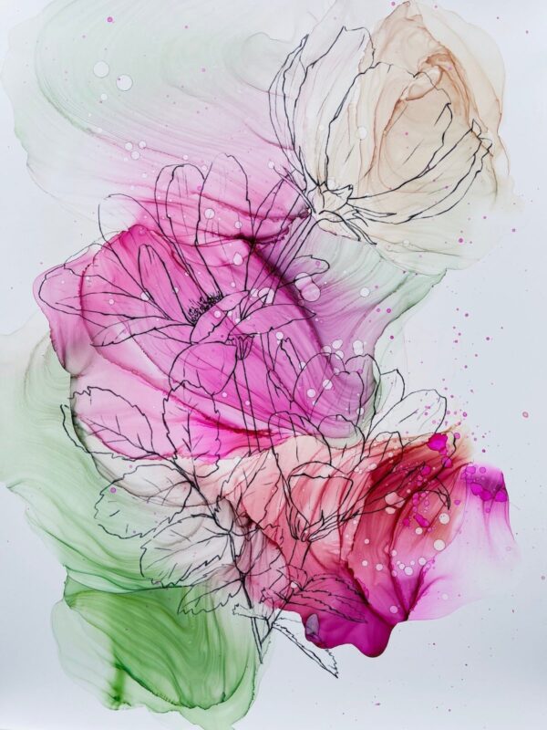 Ink Art Coloring Set Sommerblumen